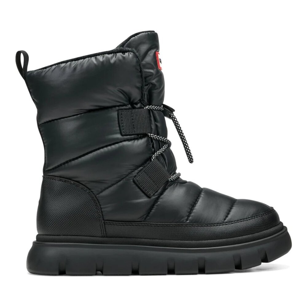 Hunter Women's Moon Lug Sole Insulated Waterproof Snow Booties in Black - Picture 5 of 10